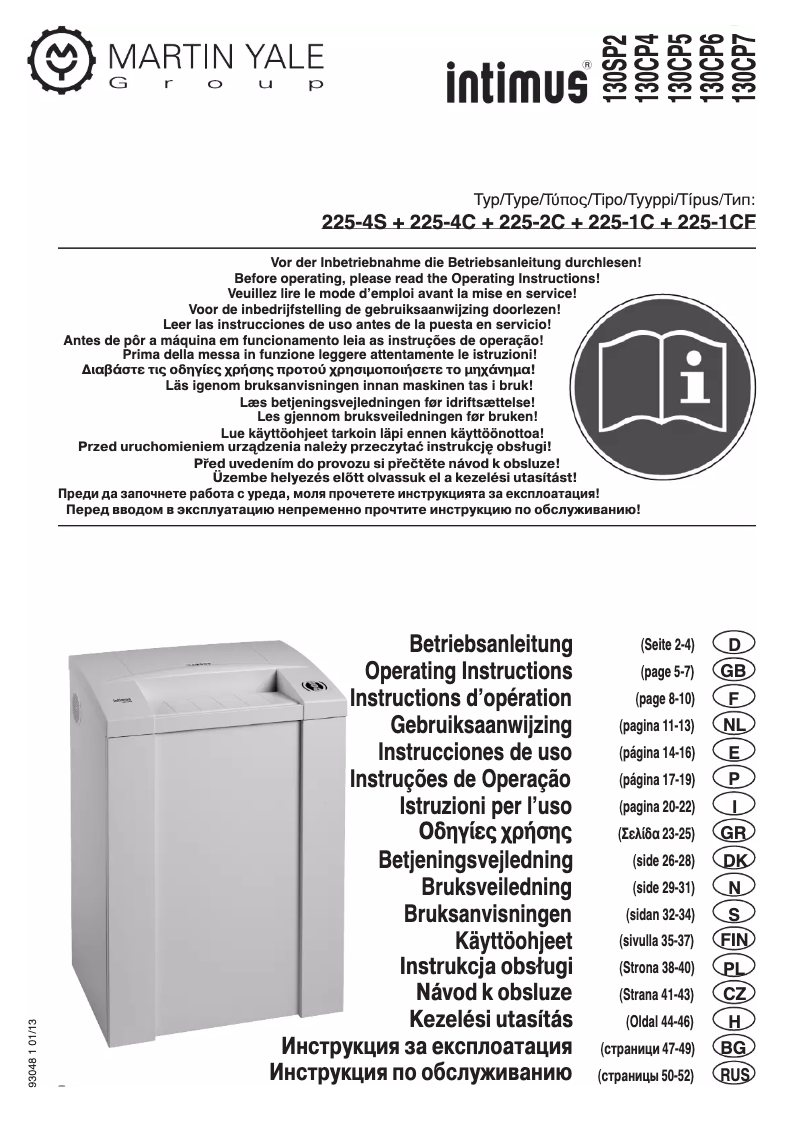 Page n°1 - Manuel utilisateur Intimus Crypto 130 CP7