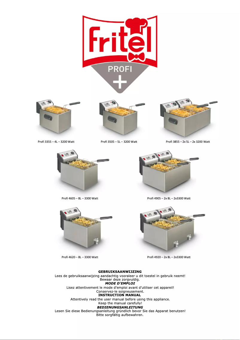 Page 1 de la notice Manuel utilisateur Fritel Profi 4605