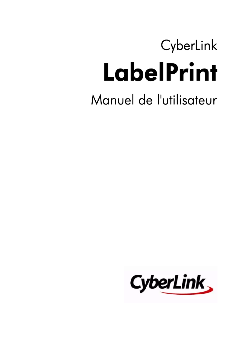 Page 1 de la notice Manuel utilisateur Cyberlink LabelPrint 2.5