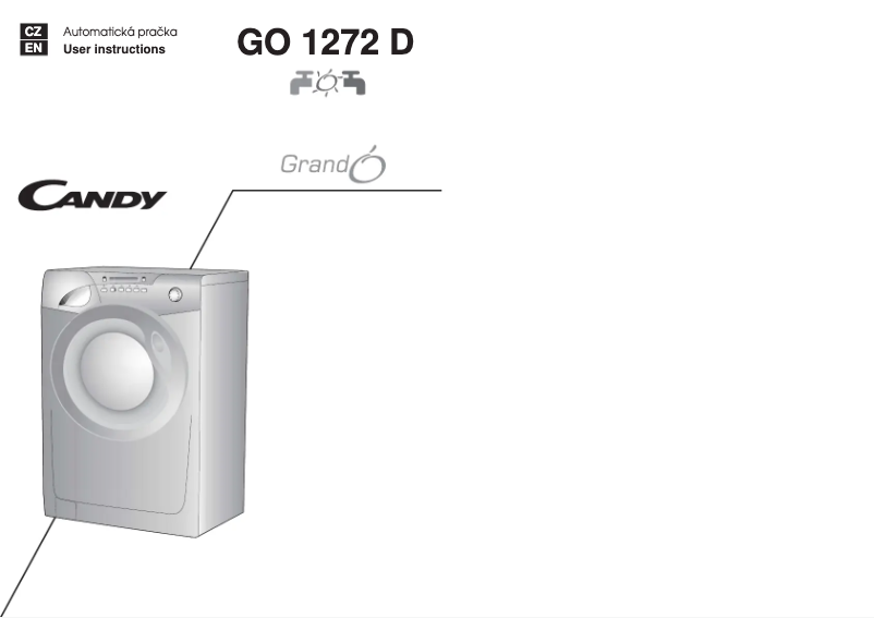 Page 1 de la notice Manuel utilisateur Candy GO4 1272 DH