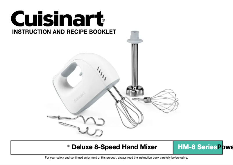 Page n°1 - Manuel utilisateur Cuisinart Power Advantage HM-8GR