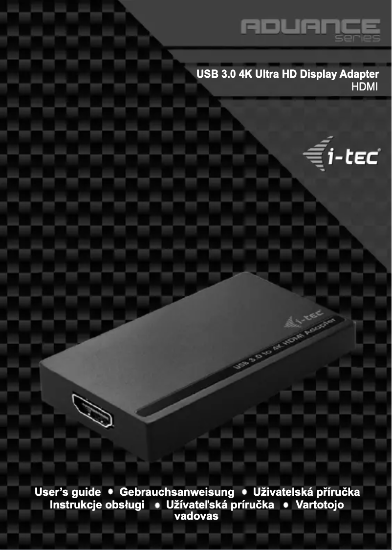 Page n°1 - Manuel utilisateur i-TEC U3HDMI4K