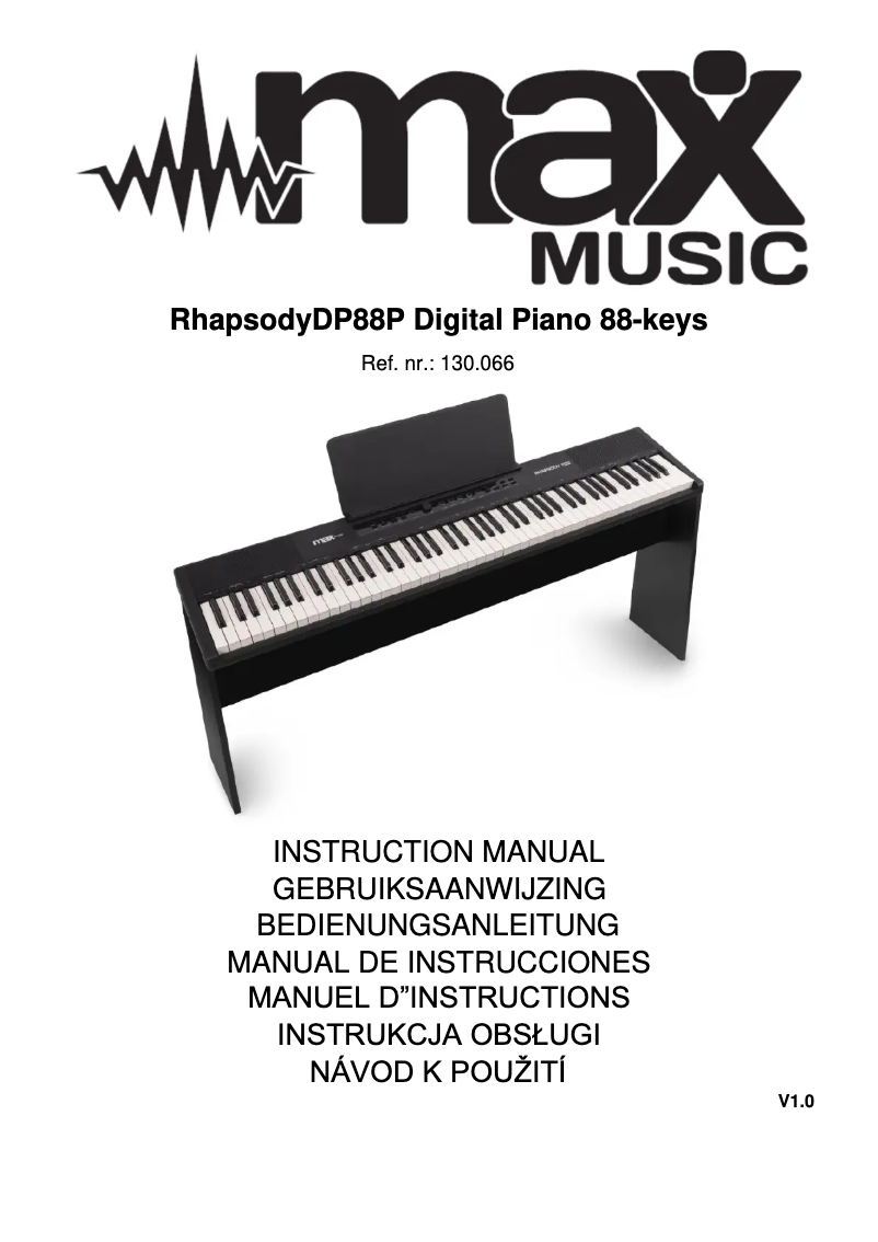 Page n°1 - Manuel utilisateur MAX RhapsodyDP88P