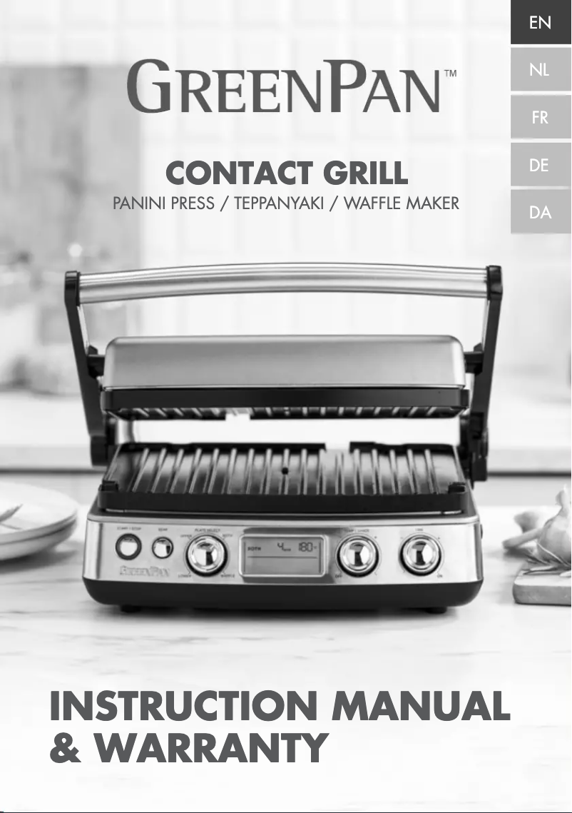 Page n°1 - Manuel utilisateur GreenPan CC006812