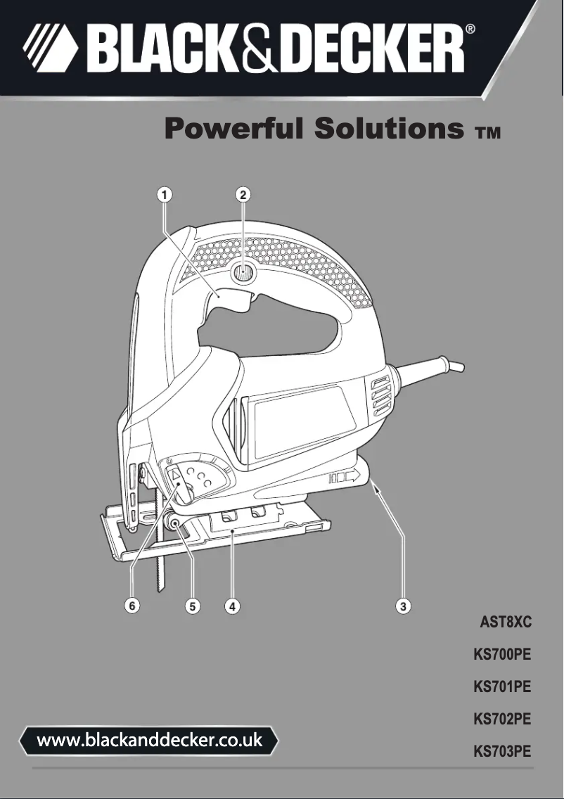 Page 1 de la notice Manuel utilisateur Black & Decker KS701PE
