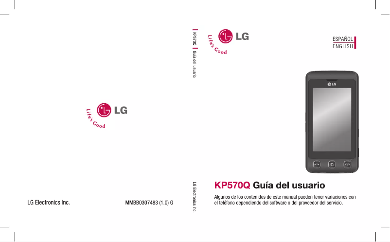 Page n°1 - Manuel utilisateur LG Cookie KP570Q