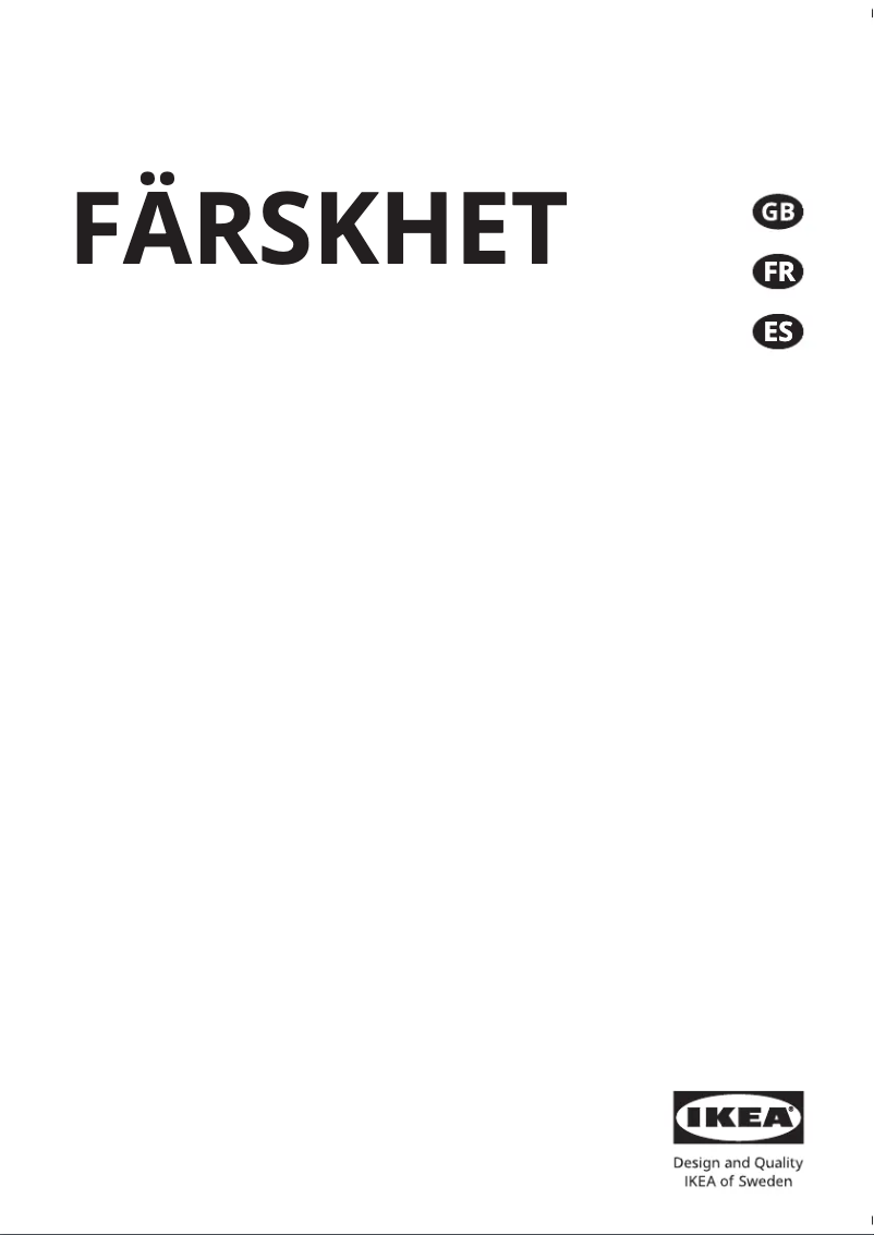 Image de la première page du manuel de l'appareil FÄRSKHET 304.621.55