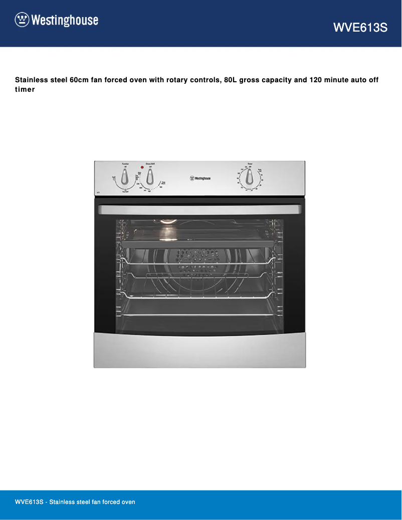 Image de la première page du manuel de l'appareil WVE613S