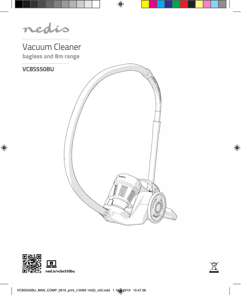 Page n°1 - Manuel utilisateur Nedis VCBS550BU