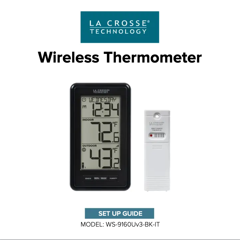 Image de la première page du manuel de l'appareil WS-9160U-BK-IT