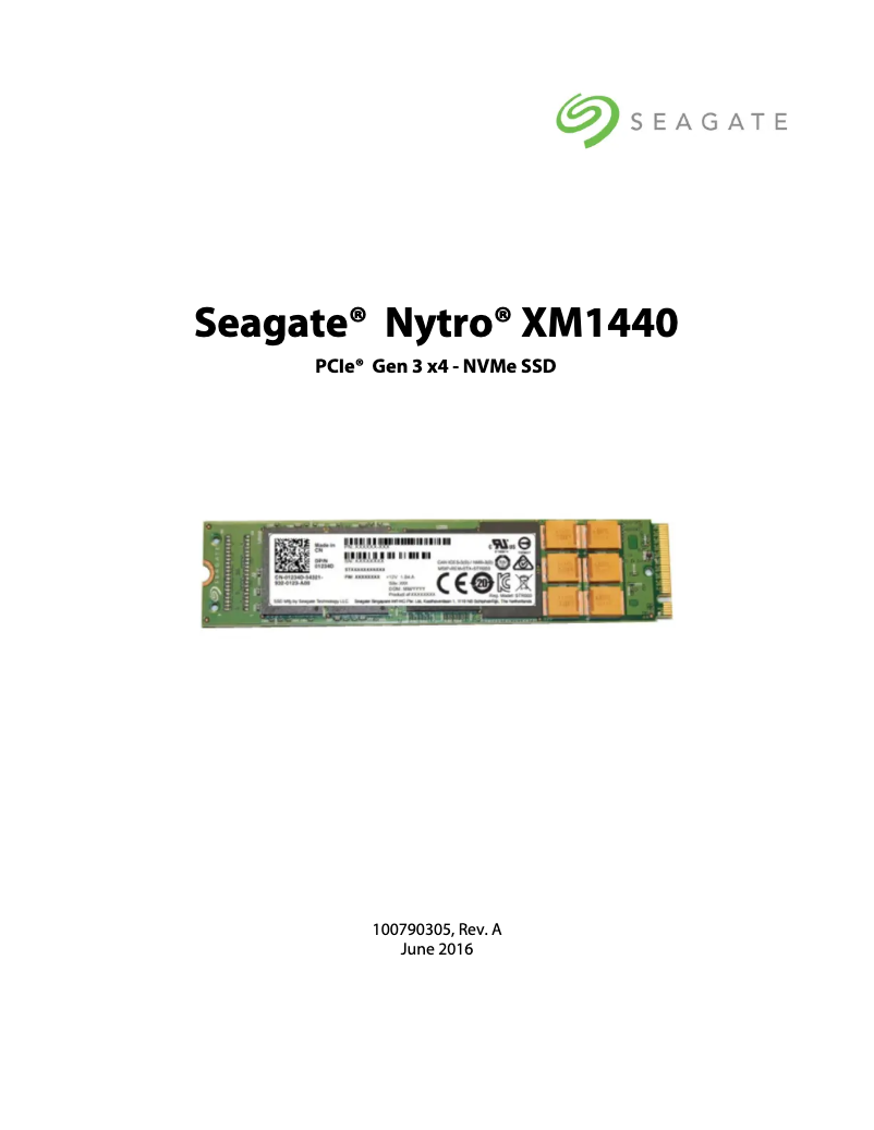 Image de la première page du manuel de l'appareil Nytro XM1440