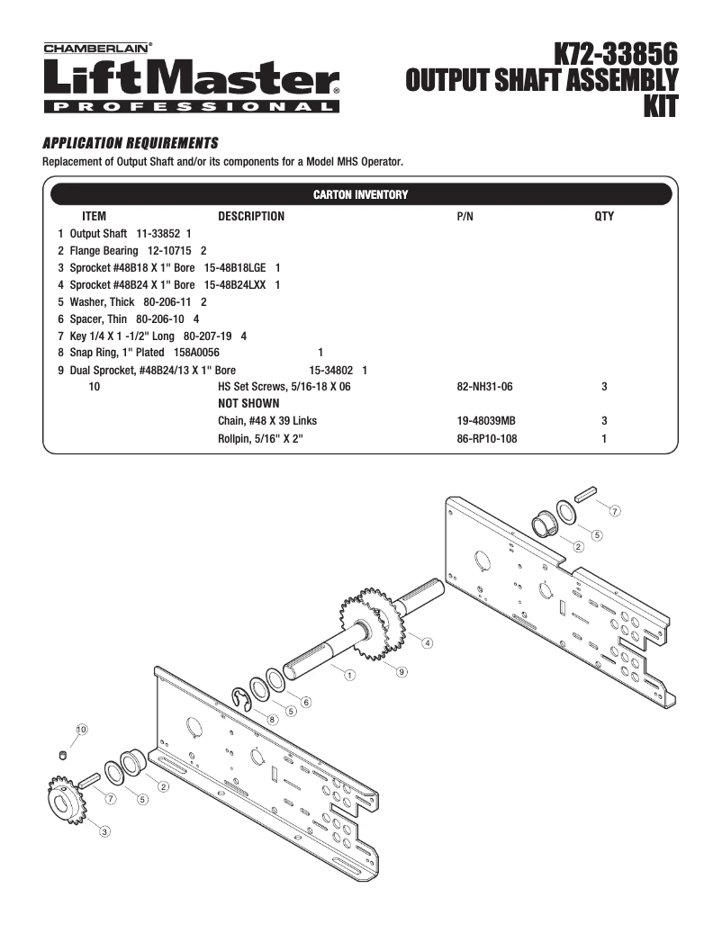 Page 1 de la notice Manuel utilisateur LiftMaster MHS5011U