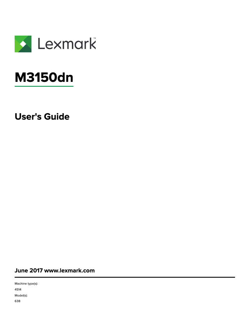 Image de la première page du manuel de l'appareil M3150dn