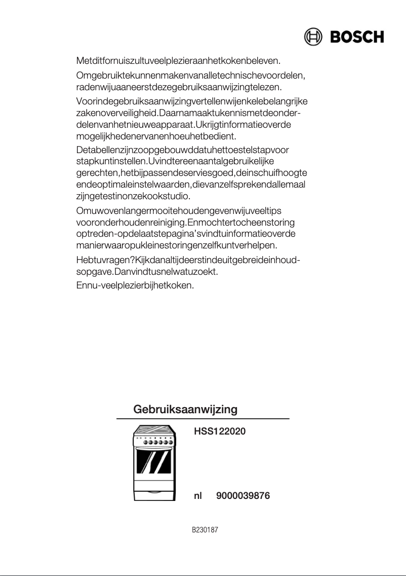 Page 1 de la notice Manuel utilisateur Bosch HSS122020