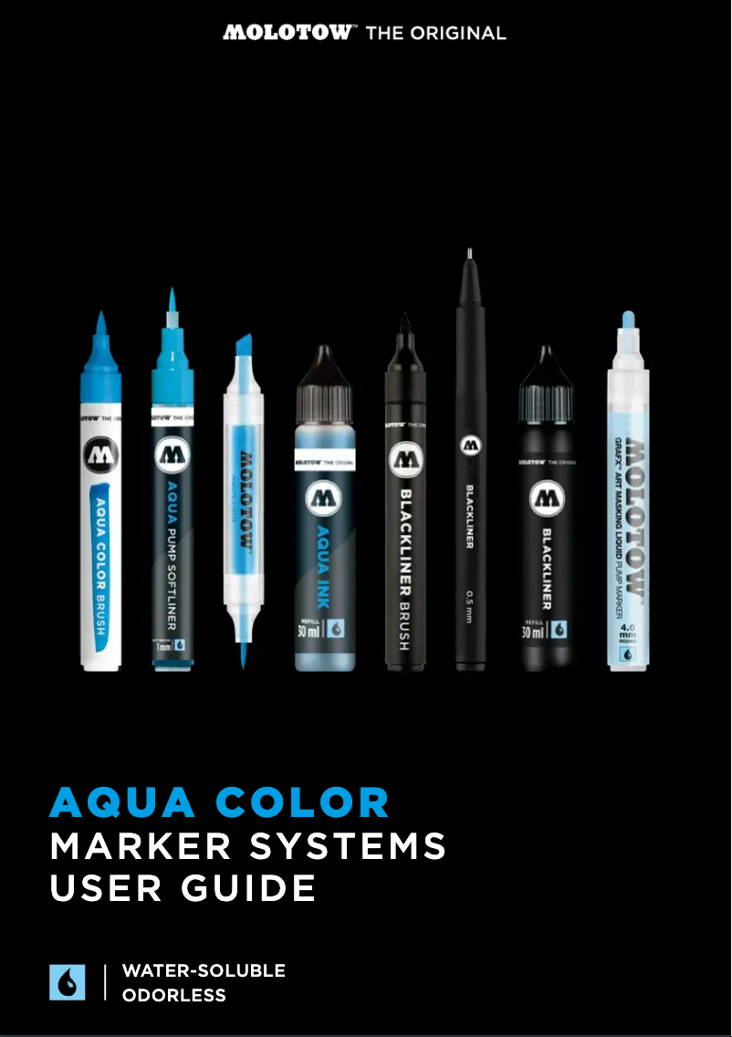 Page 1 de la notice Manuel utilisateur Molotow Aqua Color