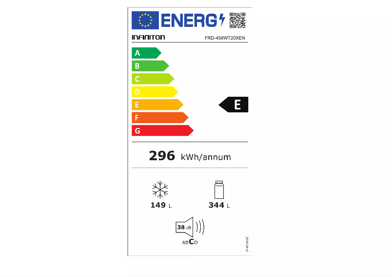 Página 1 del manual Etiqueta energética Infiniton FRD-456WT20XEN