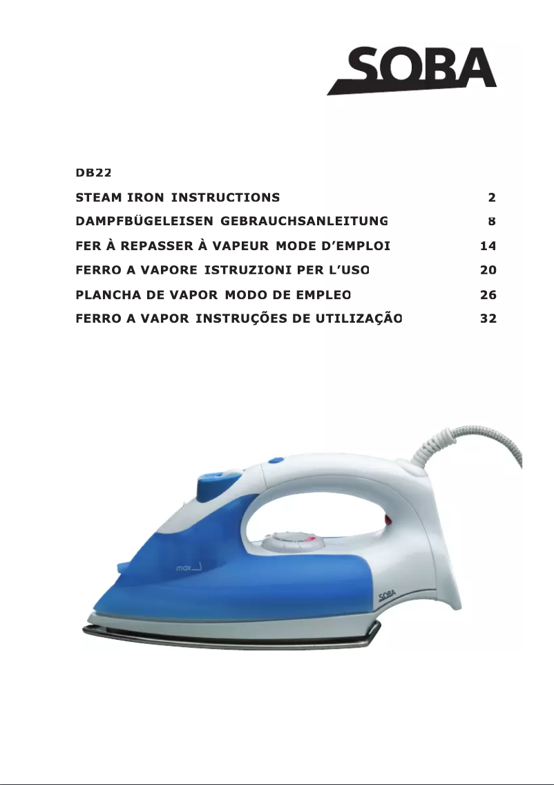 Page n°1 - Manuel utilisateur Soba DB22