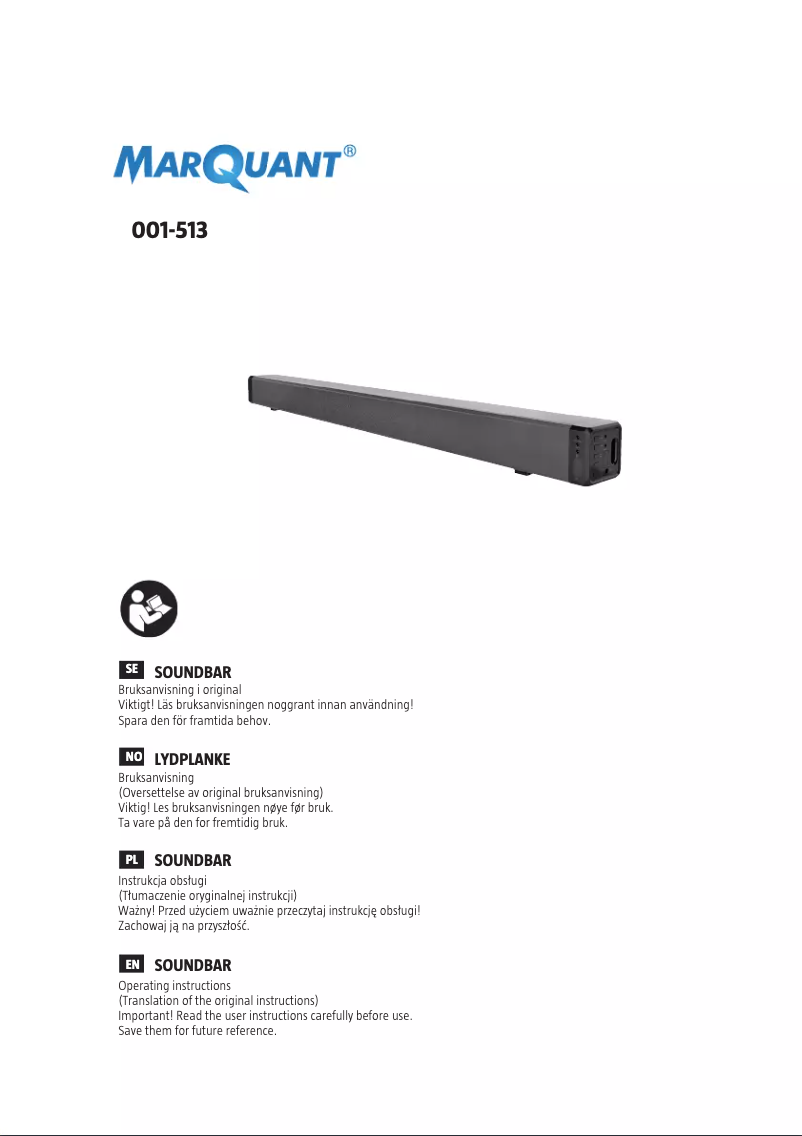 Page n°1 - Manuel utilisateur Marquant 001-513