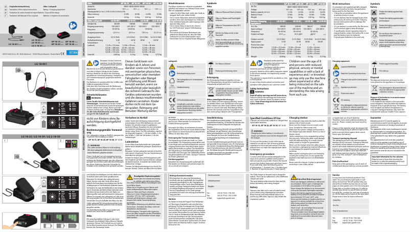Image de la première page du manuel de l'appareil LGAP 18-3040