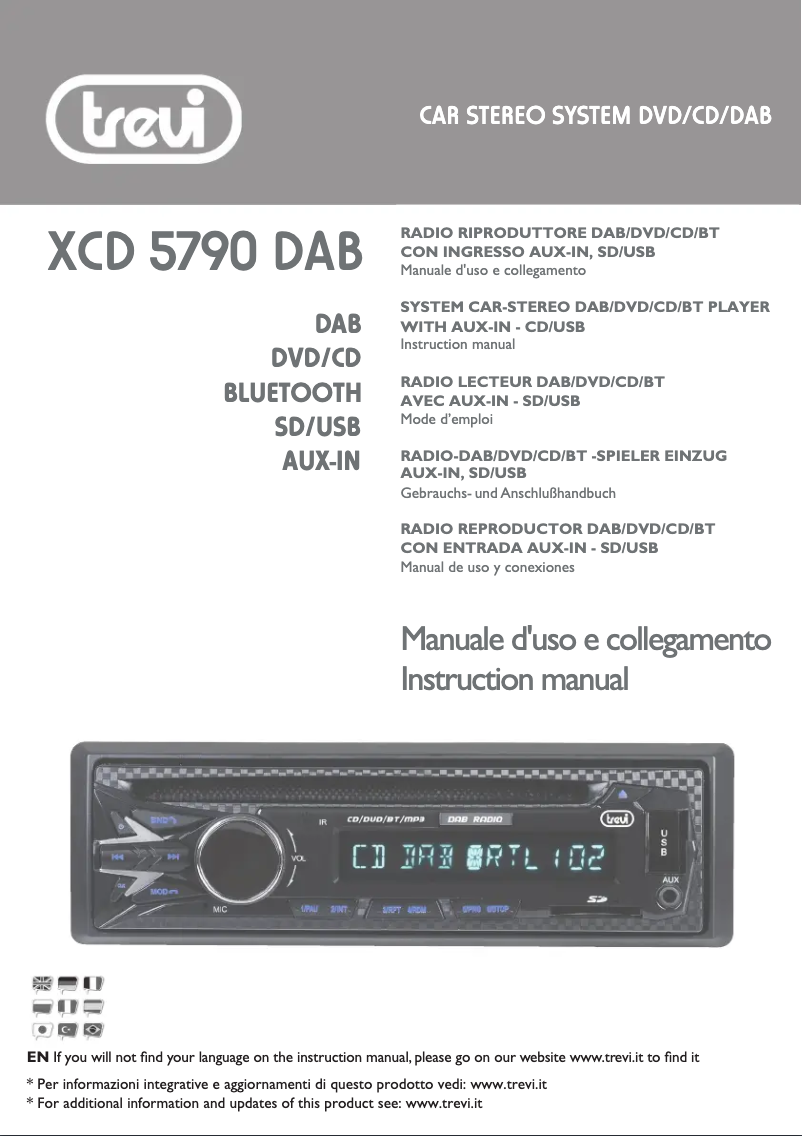 Page n°1 - Manuel utilisateur Trevi XCD 5790 DAB