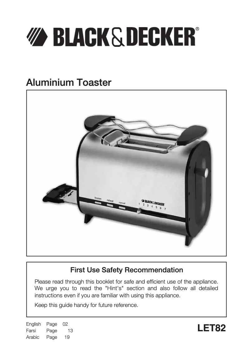 Page n°1 - Manuel utilisateur Black & Decker LET82