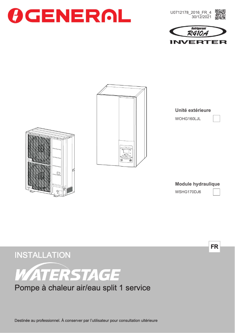 Page 1 de la notice Manuel utilisateur Fujitsu WSHG160DJ6