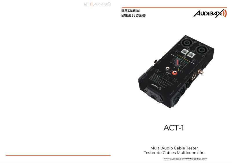 Page n°1 - Manuel utilisateur Audibax ACT-1