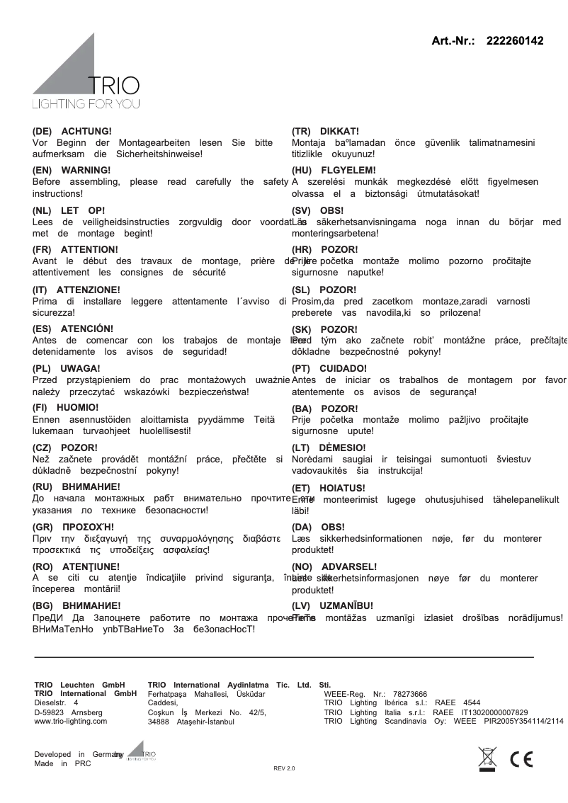 Image de la première page du manuel de l'appareil Hoosic 222260142