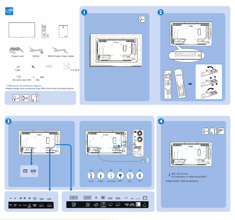 Imagen de la primera página del manual del dispositivo 43BDL4051D