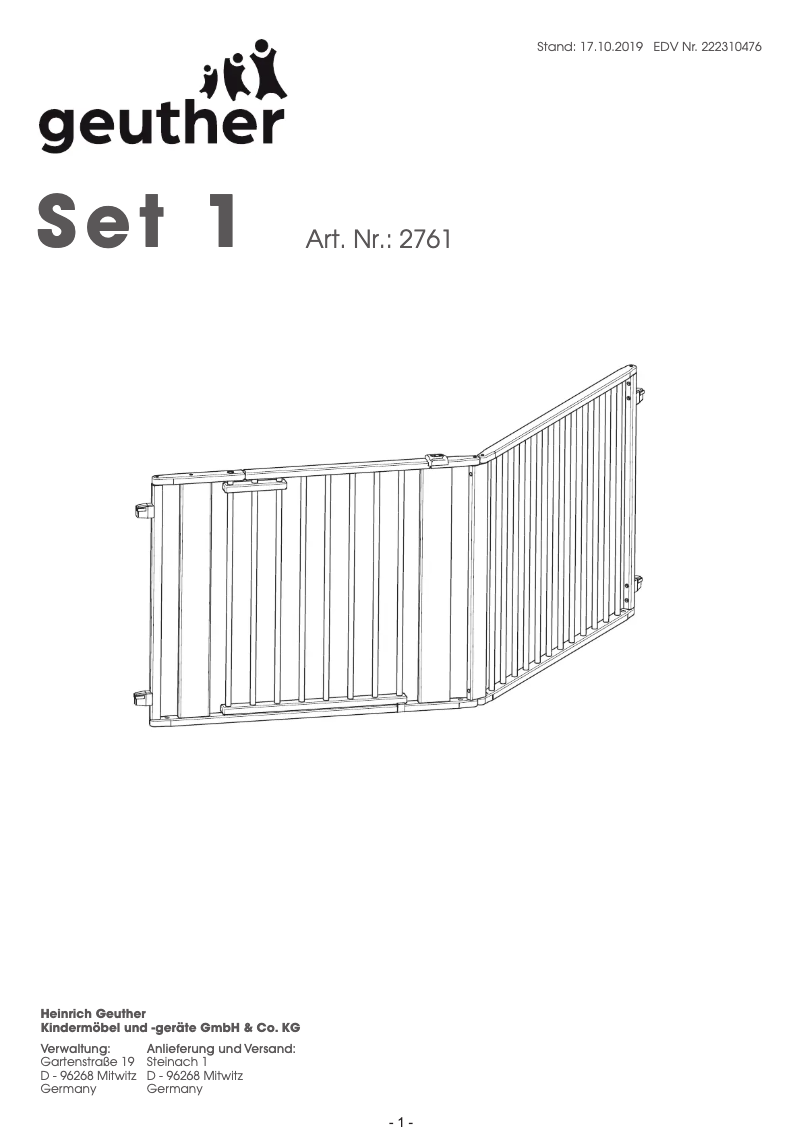 Image de la première page du manuel de l'appareil 2761