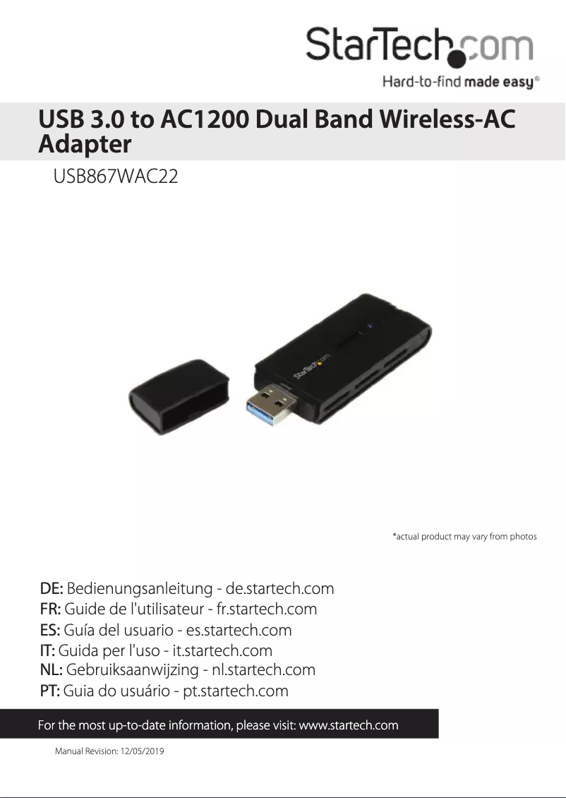 Image de la première page du manuel de l'appareil USB867WAC22