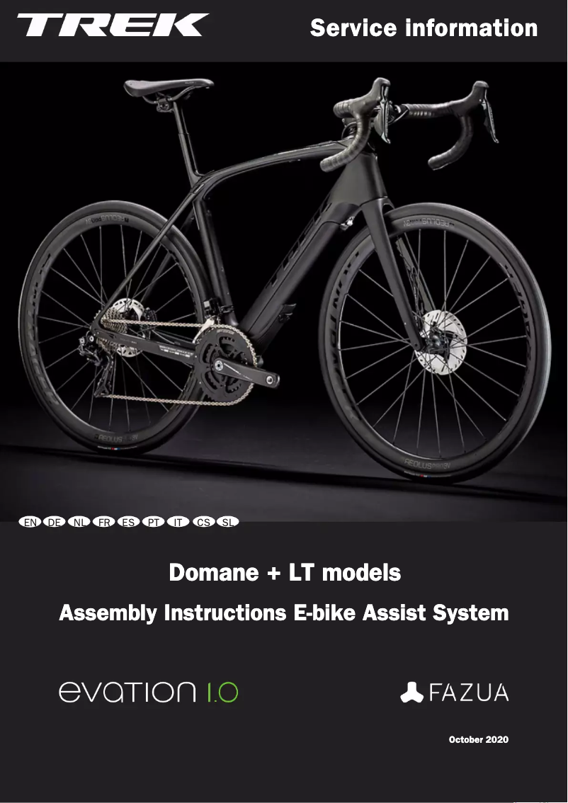 Page 1 de la notice Instructions / montage Trek Domane+ LT 7 Gen 2