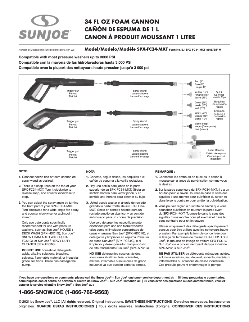Image de la première page du manuel de l'appareil SPX-FC34-MXT