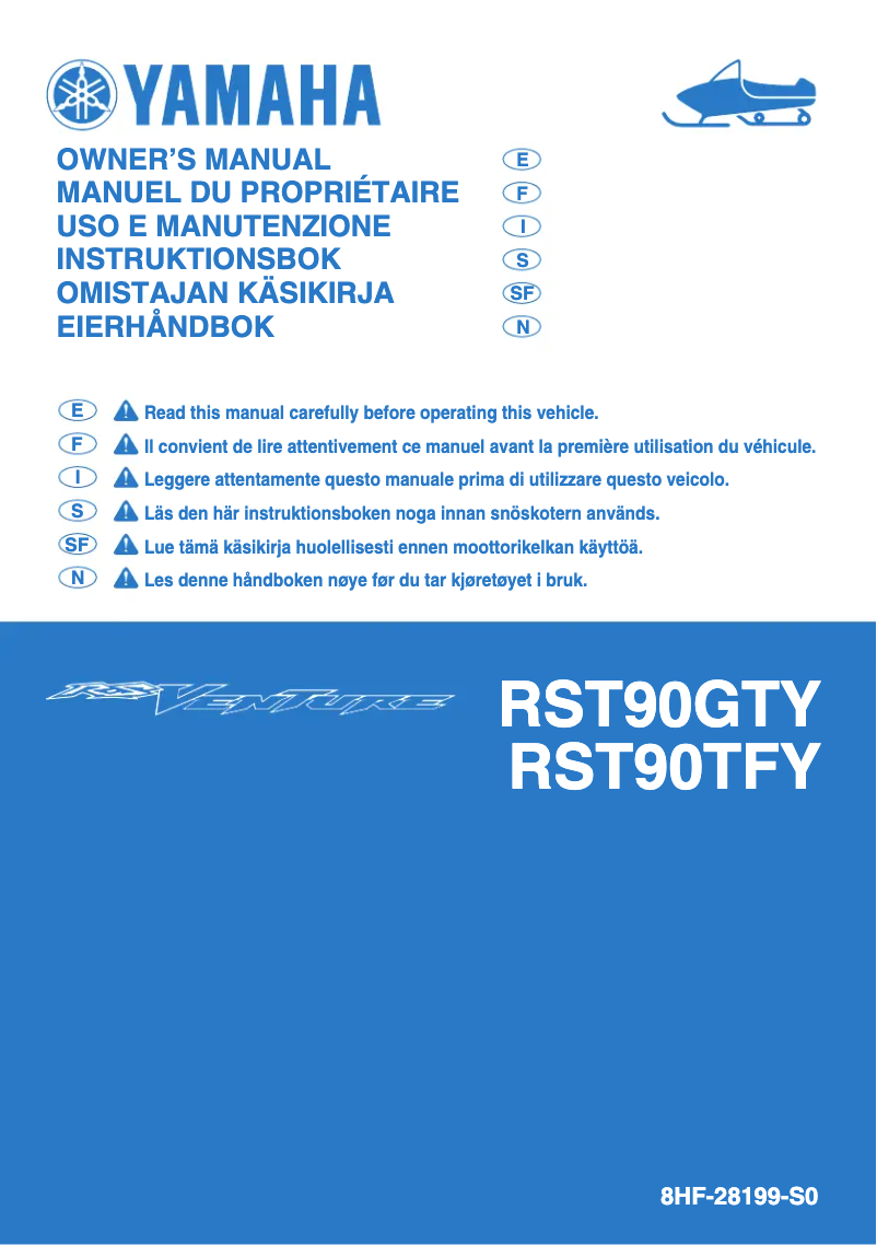 Image de la première page du manuel de l'appareil RS Venture TF (2009)