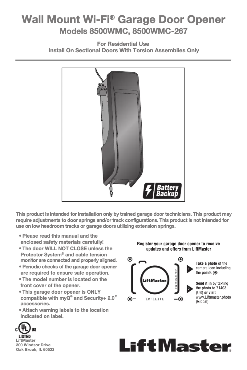 Image de la première page du manuel de l'appareil 8500WMC