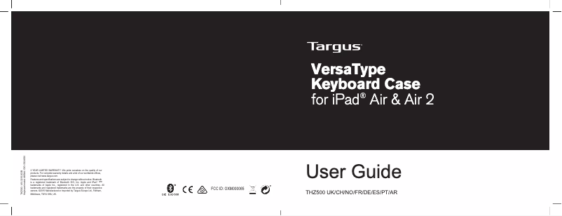 Image de la première page du manuel de l'appareil VersaType THZ500DE2