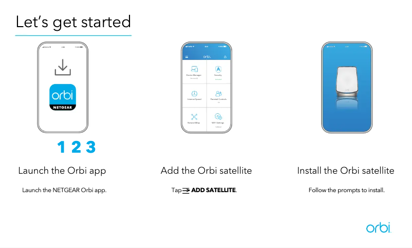 Image de la première page du manuel de l'appareil Orbi RBS860B