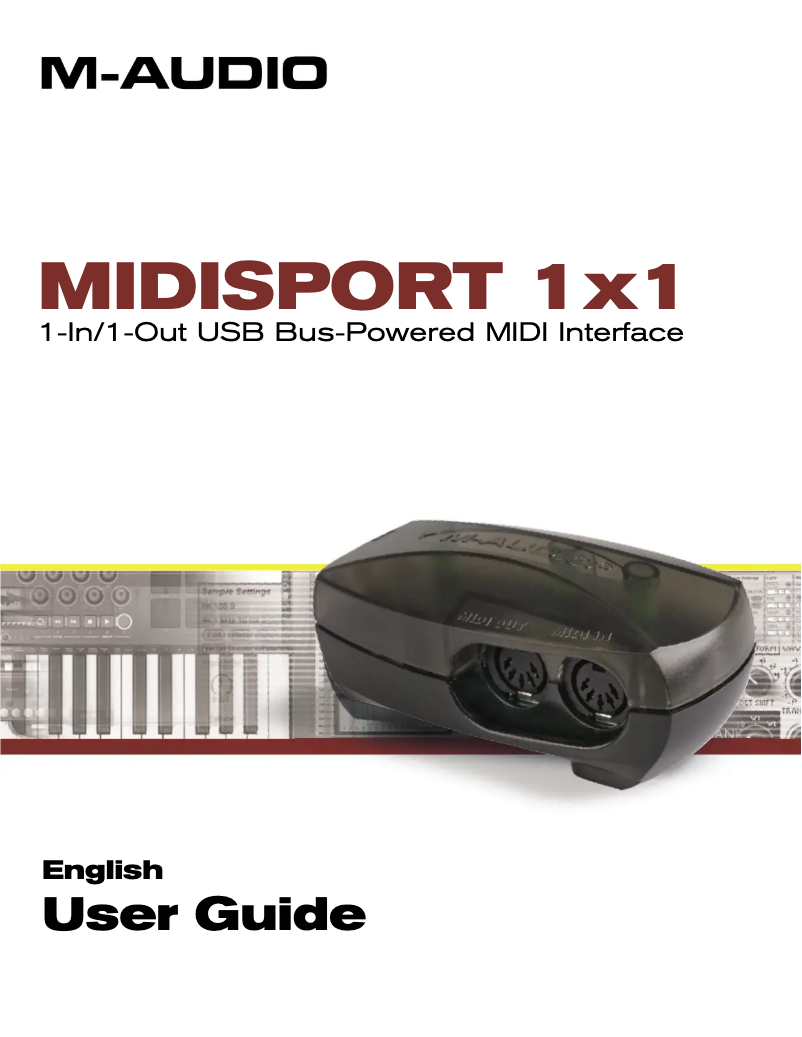 Page 1 de la notice Manuel utilisateur M-Audio Midisport 1x1