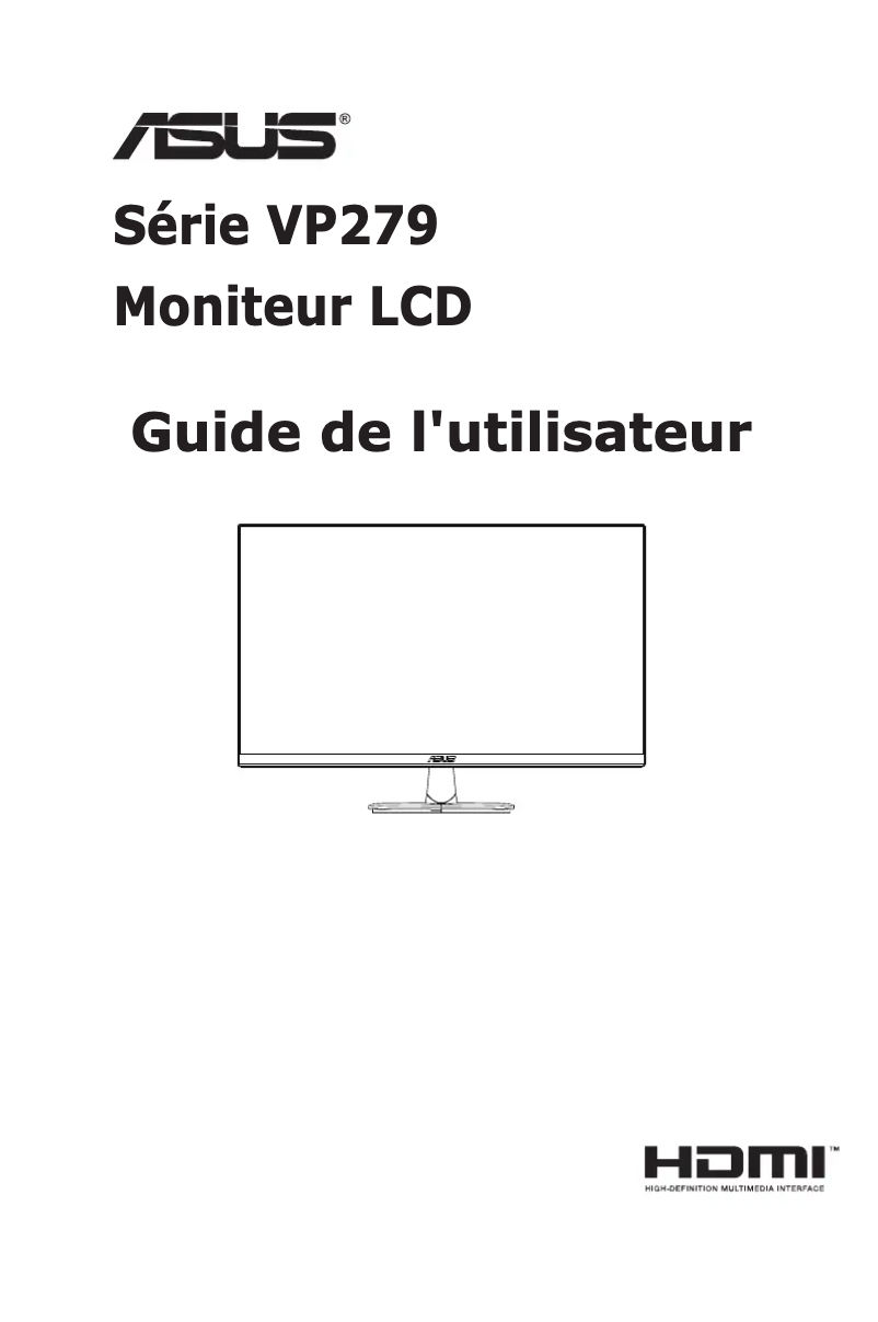 Page 1 de la notice Manuel utilisateur Asus VP279HE