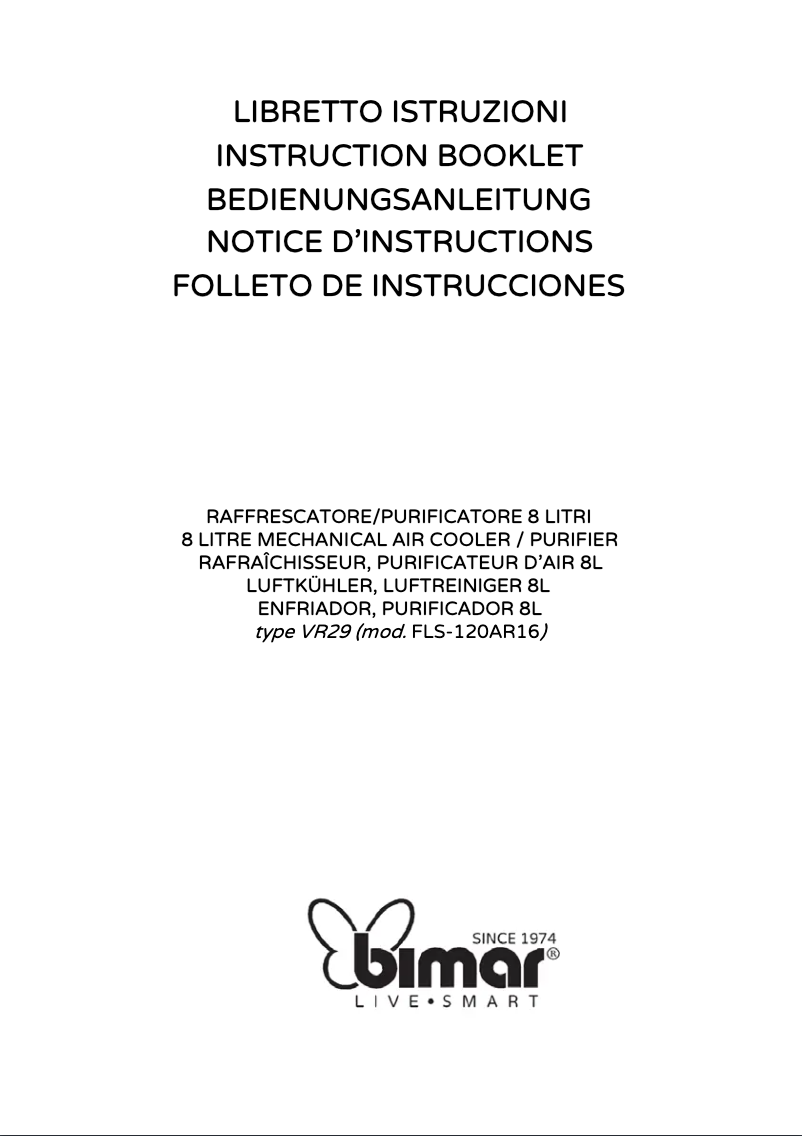 Page 1 de la notice Manuel utilisateur Bimar VR29