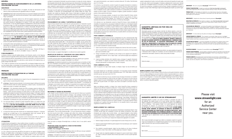 Image de la première page du manuel de l'appareil Vulcan