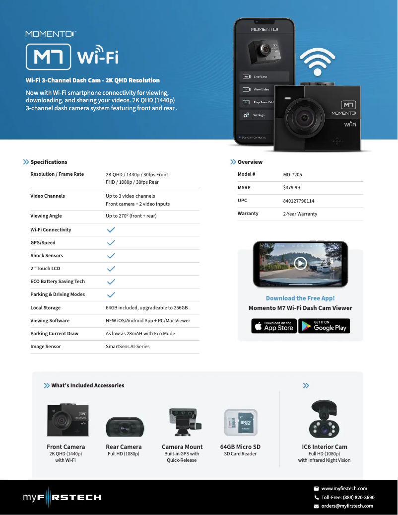 Image de la première page du manuel de l'appareil M7