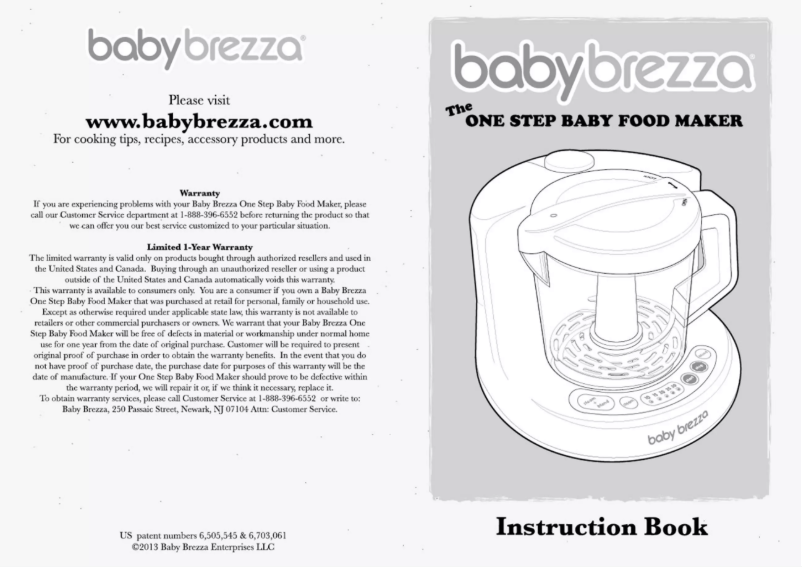 Page n°1 - Manuel utilisateur Baby Brezza One Step