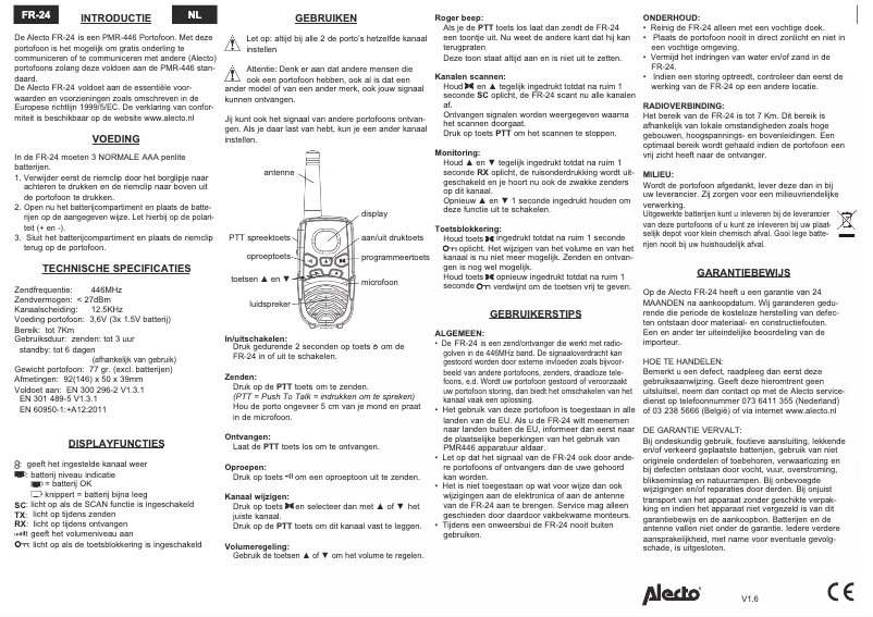 Imagen de la primera página del manual del dispositivo FR-24