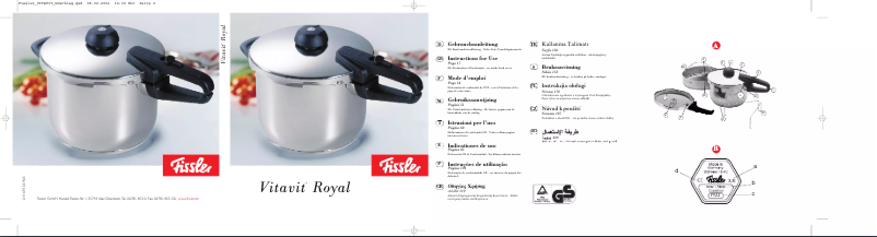 Image de la première page du manuel de l'appareil Vitavit Royal