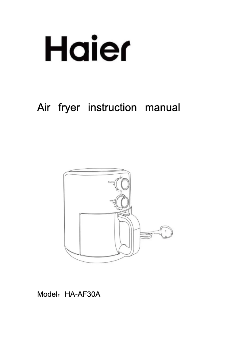 Page n°1 - Manuel utilisateur Haier HA-AF30A