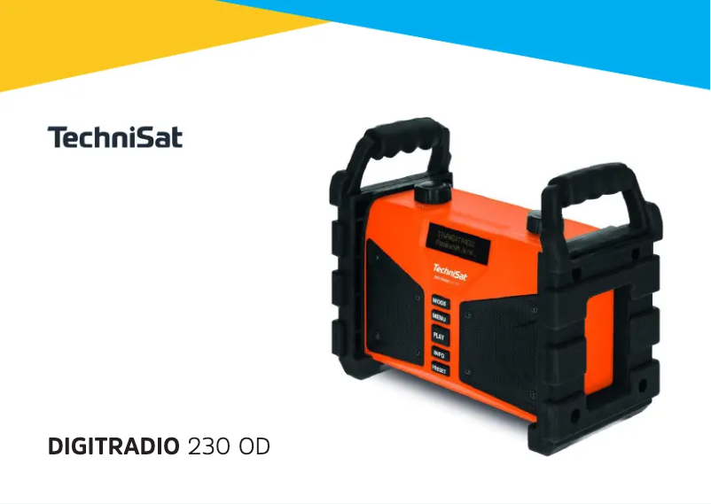 Page n°1 - Manuel utilisateur TechniSat DigitRadio 230 OD