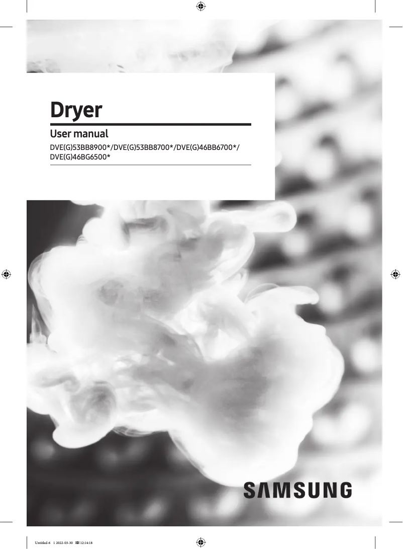 Page 1 de la notice Manuel utilisateur Samsung DVG53BB8700T