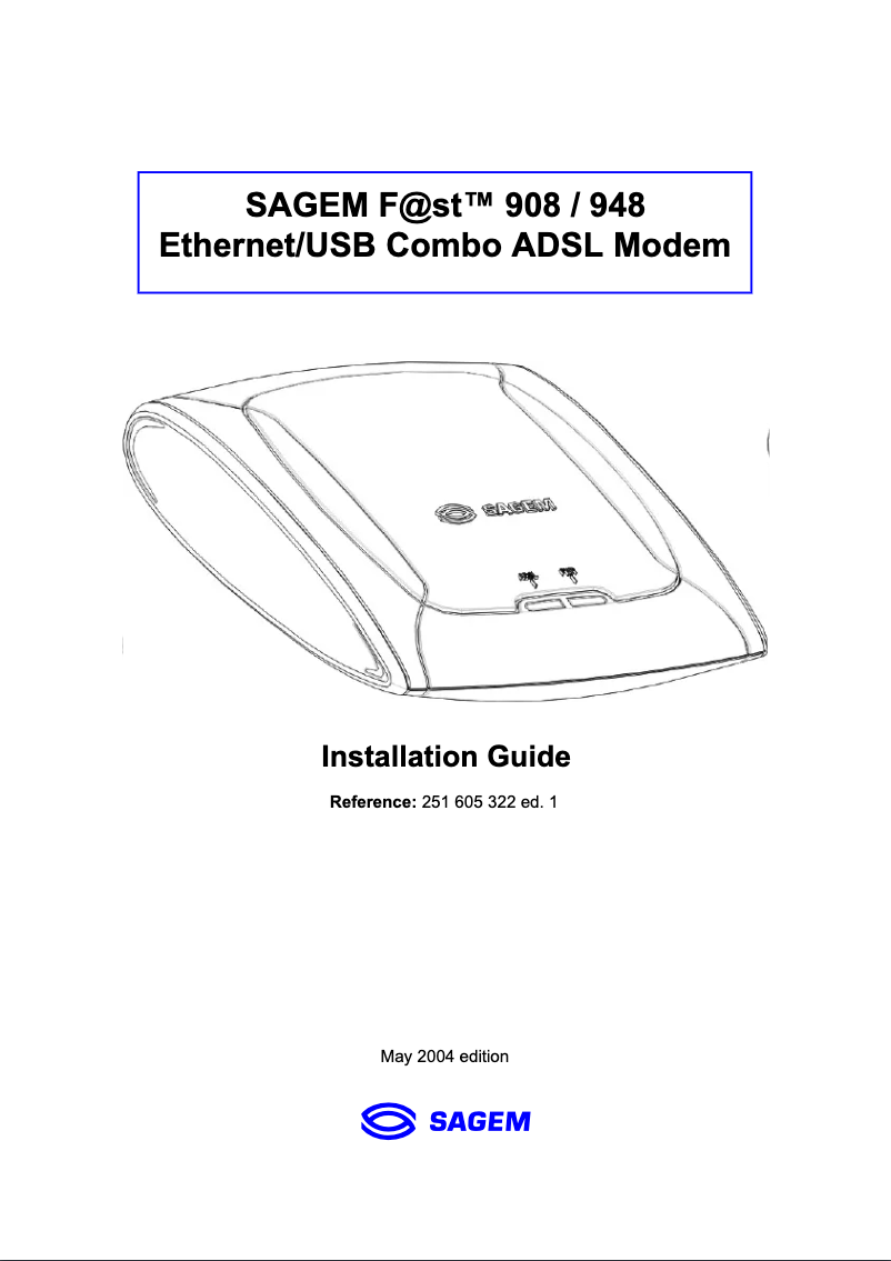 Página 1 del manual Manual de usuario Sagem FAST 948
