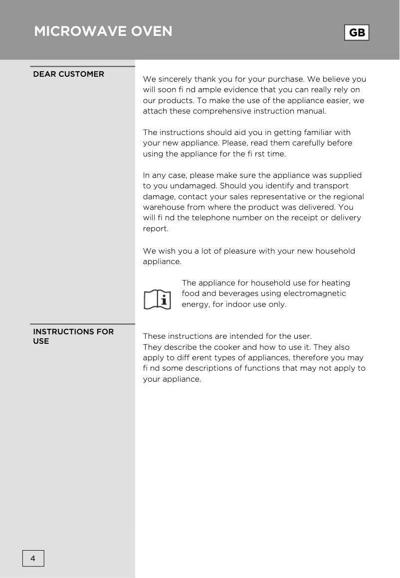 Page n°1 - Manuel utilisateur Gorenje BM171A4